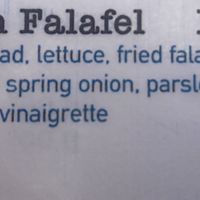 Vegan falafel   at Roof Burger Lab in Rhodes