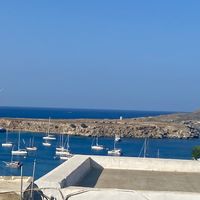 View from the roof terrace   at Roof Burger Lab in Rhodes