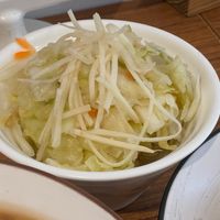 Pickled cabbage with a generous helping of raw shredded ginger at QīngChūn Sù Miàn Xiàn - 青春素麵線 - Ching Chun in Taipei