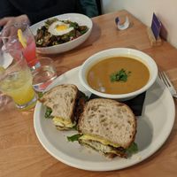 market soup and sandwich at Frankie We Salute You! in Kelowna