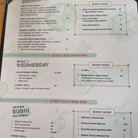 Menu: Weekend Brunch, Wednesdays, Sushi at Frankie We Salute You! in Kelowna