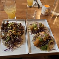 Baja tacos and Peking tacos  at Frankie We Salute You! in Kelowna