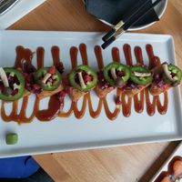 Crispy beet tuna oshi sushi at Frankie We Salute You! in Kelowna