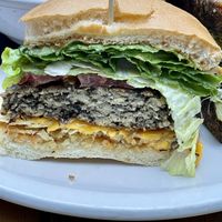 Frankie cheeseburger- great burger and good  Vegan cheese   at Frankie We Salute You! in Kelowna