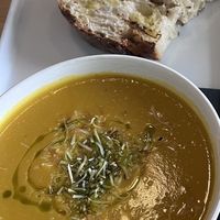 Coconut yam soup 😋  at Frankie We Salute You! in Kelowna