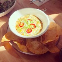 Queso dip, mmmmm! at Frankie We Salute You! in Kelowna