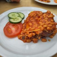 Kids jacket potato vegan cheese beans at The Langton Greenhouse and Garden Centre in Market Harborough