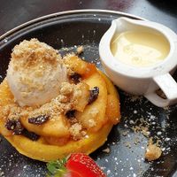 Apple crumble at Sweet 'N' Seasoned in Bletchley