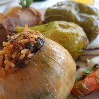 Stuffed onion at Polis Herb Garden in Paphos