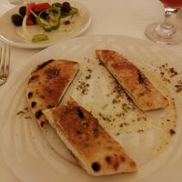 Pitta bread with herb garden herbs and oil at Polis Herb Garden in Paphos