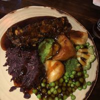 Ruined the photo with all the gravy..  at The Bat and Ball  in Clanfield