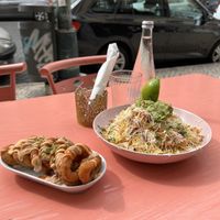Onion rings & nachos   at Vegan Junkies in Lisbon