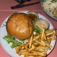 Oyster mushrooms burger  at Vegan Junkies in Lisbon