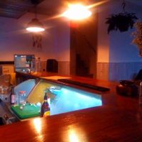 Bar area at Vegan Junkies in Lisbon