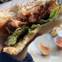 Beyond meat burger 🍔 amazing .  at Vegan Junkies in Lisbon
