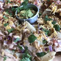 Loaded nachos  at Vegan Junkies in Lisbon