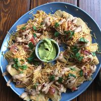 Nachos starter at Vegan Junkies in Lisbon