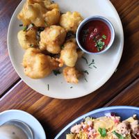 Cauliflower “wings” with spicy BBQ sauce at Vegan Junkies in Lisbon