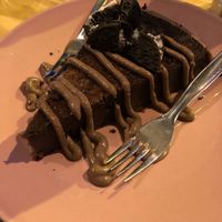 Death by chocolate cake  at Vegan Junkies in Lisbon
