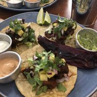 Vegan tacos all pastor at Vegan Junkies in Lisbon