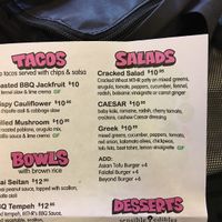 Tacos salads at MTHR Vegan in New York City