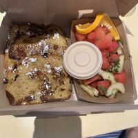 French toast with watermelon salad!  at MTHR Vegan in New York City