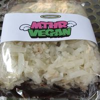 Coconut chocolate brownie at MTHR Vegan in New York City