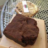 Partially-eaten brownie  at MTHR Vegan in New York City