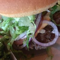 Classic Beyond Meat burger w gluten free bun at MTHR Vegan in New York City