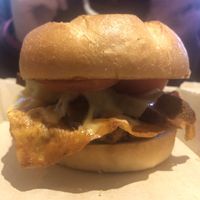 Mthr Brunch burger at MTHR Vegan in New York City