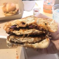 Nashville Chicken burger at MTHR Vegan in New York City