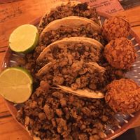 Tacos Trágame Tierra with Soya Arabe at Trágame Tierra in Puebla