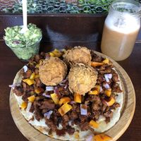 Pizzetta Mexicana at Trágame Tierra in Puebla