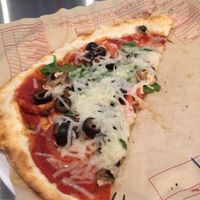 Half of my pizza. The other half is in my tummy  at Mod Pizza in Port St Lucie