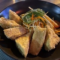 Crispy tofu papaya salad  at Yulli's in Surry Hills
