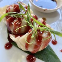 Leek dumplings  at Yulli's in Surry Hills