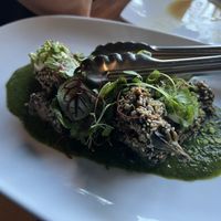 Sesame Crusted Eggplantt  at Yulli's in Surry Hills