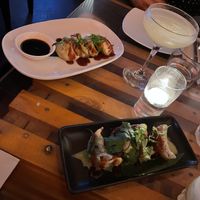 Two types of dumplings/gyoza  at Yulli's in Surry Hills