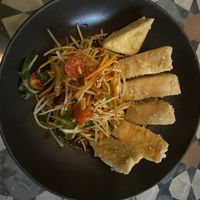 Hard to not love crispy tofu and papaya!  at Yulli's in Surry Hills