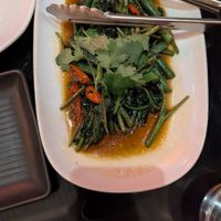 Wok fried greens $15.50 at Yulli's in Surry Hills