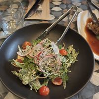 Mixed leaf salad (banquet third  course)   at Yulli's in Surry Hills