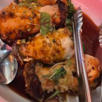 Trumpet mushrooms  at Yulli's in Surry Hills