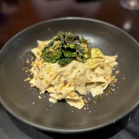 Creamy pappardelle   at Yulli's in Surry Hills