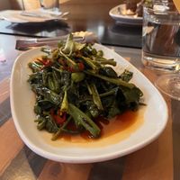 Fried greens   at Yulli's in Surry Hills