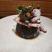 chocolate lava cake at Yulli's in Surry Hills