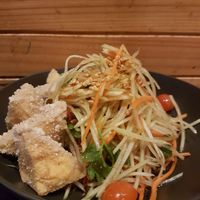 crispy tofu, veggies and peanuts at Yulli's in Surry Hills