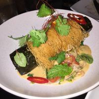 Fried zucchini wrapped in shredded filo Pastry  at Yulli's in Surry Hills