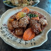 Sweet and Sour Pork at West End Vegan Restaurant in West End