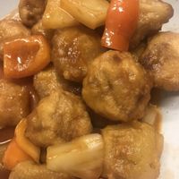 Sweet and sour pork   at West End Vegan Restaurant in West End