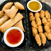 Mixed Entrée & Satay Skewers   at West End Vegan Restaurant in West End